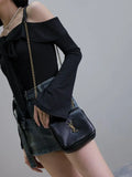 Jamie Mini Shoulder Bag in Smooth Leather