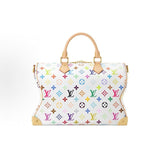 2026 Speedy Soft 30 Handbag in Monogram Multicolore White Canvas M27789